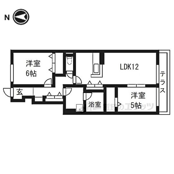 仮）南区久世築山町ハイツ 104｜京都府京都市南区久世築山町(賃貸アパート2LDK・1階・60.96㎡)の写真 その2