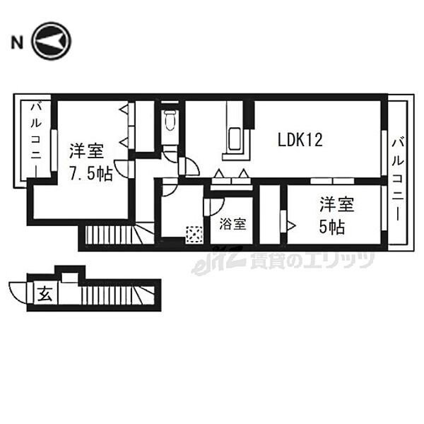 仮）南区久世築山町ハイツ 204｜京都府京都市南区久世築山町(賃貸アパート2LDK・2階・66.87㎡)の写真 その2