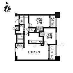 アンビエント京都駅前 2LDKの間取図画像