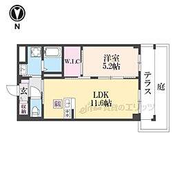 リバーレジェンド3 1LDKの間取図画像