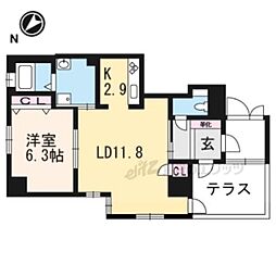 エテルノアレイア 1LDKの間取図画像