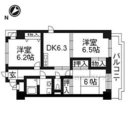 デンクマール70 3DKの間取図画像