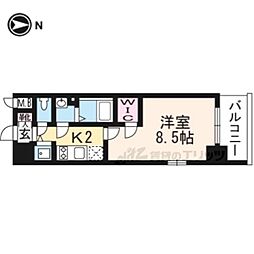 ESPLACEKYOTORAKUNAN 1Kの間取図画像