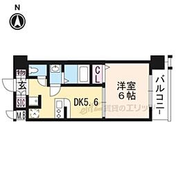 エステムコート京都西大路 1DKの間取図画像