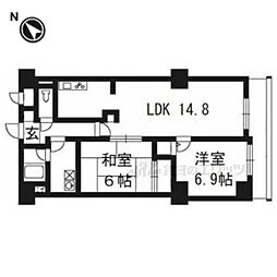 パインフィールド吉祥院 2LDKの間取図画像