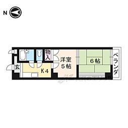 ロイヤルハイツ3 2Kの間取図画像