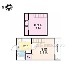 ハイツマリーネ 1Kの間取図画像