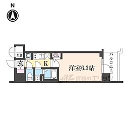 エスリード京都吉祥院 ヴィーナ 1Kの間取図画像