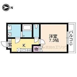 CHERRYBLOSSOMSAGANO 1Kの間取図画像