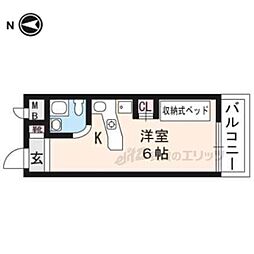 ラ・パルフェ・ド・プレオ ワンルームの間取図画像
