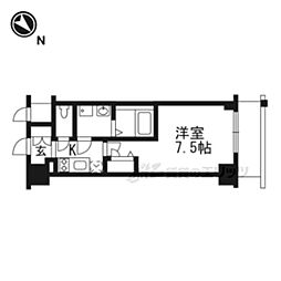 エスリード京都吉祥院 1Kの間取図画像