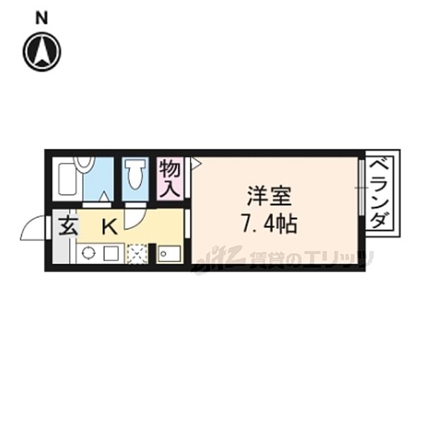 アメニティ鏡山 102｜京都府京都市山科区御陵中内町(賃貸アパート1R・1階・22.00㎡)の写真 その2