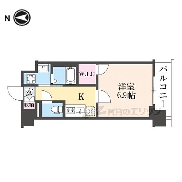 京都府京都市南区東九条西岩本町(賃貸マンション1K・7階・25.16㎡)の写真 その2