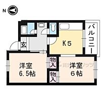 コーポ寺岡 5-A ｜ 京都府京都市山科区西野岸ノ下町（賃貸マンション2K・5階・47.39㎡） その2