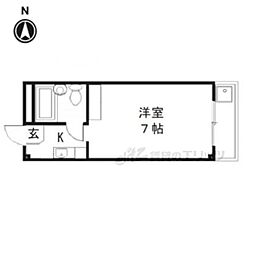 イーグルハウス 1Kの間取図画像