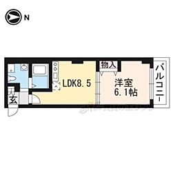 プリモフィオーレ室町 4階1LDKの間取り