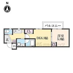 ESTRUTHKYOTOII 2Kの間取図画像