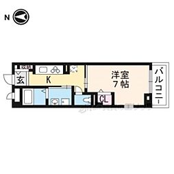 ブーゲンビリアプレイス 1Kの間取図画像