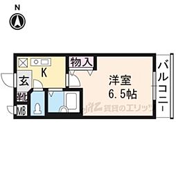 プレサンス京都烏丸御池 1Kの間取図画像