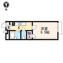 レオパレス田中殿 1Kの間取図画像