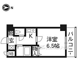 プレサンス京都二条城前 1Kの間取図画像