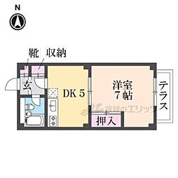 サンシャイン山双 1DKの間取図画像