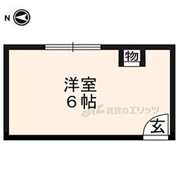 シェアハウスsharely京都三条 ワンルームの間取図画像