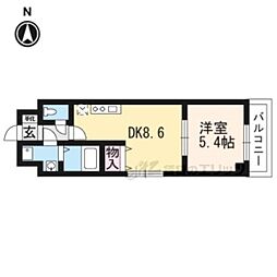 エスペランス中井2 1DKの間取図画像