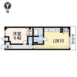 ディアコート積み木 1LDKの間取図画像