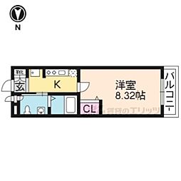 ForestMaison 1Kの間取図画像