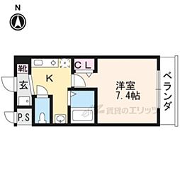 メゾン・チェリー 1Kの間取図画像