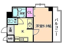 大阪府大阪市東成区中道1丁目（賃貸マンション1K・8階・22.56㎡） その2