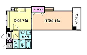 大阪府大阪市福島区鷺洲3丁目（賃貸マンション1DK・8階・39.77㎡） その2