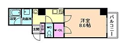 BROAD塚本RESIDENCE 1Kの間取図画像
