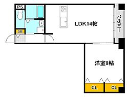 エリジオン 1LDKの間取図画像