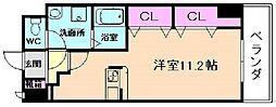 ディオーネ・ジエータ長堂 ワンルームの間取図画像