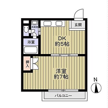 1DK 間取り