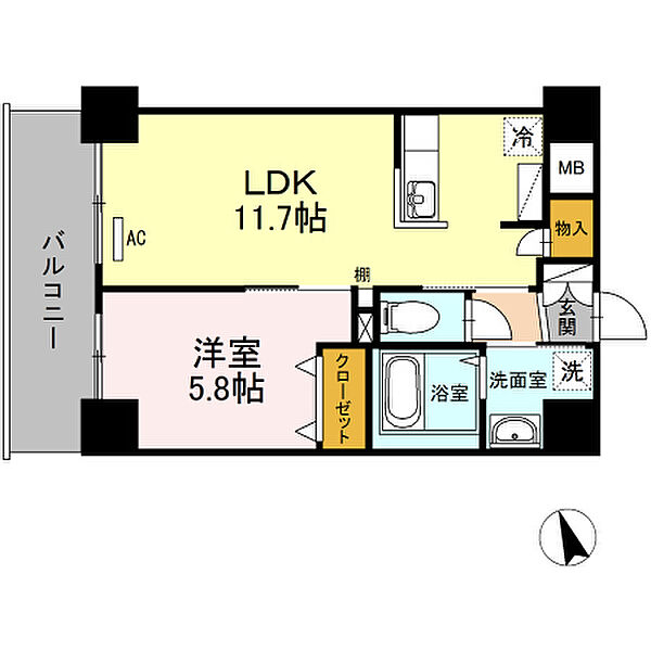 ブリスキューブ ｜東京都墨田区八広4丁目(賃貸マンション1LDK・2階・40.94㎡)の写真 その2