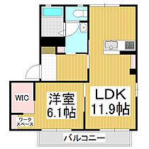 パストラル安曇野Ａ  ｜ 長野県安曇野市豊科（賃貸アパート1LDK・1階・43.54㎡） その2