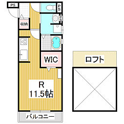 ディパール南大町 ワンルームの間取図画像
