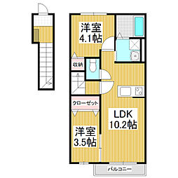 Charme Fairy 2LDKの間取図画像