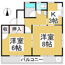 富士ハイツB棟  ｜ 長野県長野市大字高田（賃貸アパート2K・2階・40.50㎡） その2