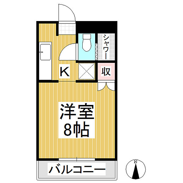 ハイツナリタ ｜長野県長野市大字東和田(賃貸マンション1K・2階・23.18㎡)の写真 その2