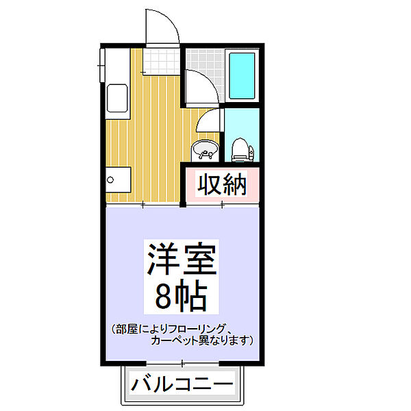 ベルエポックいなだ ｜長野県長野市稲田2丁目(賃貸アパート1K・1階・26.00㎡)の写真 その2