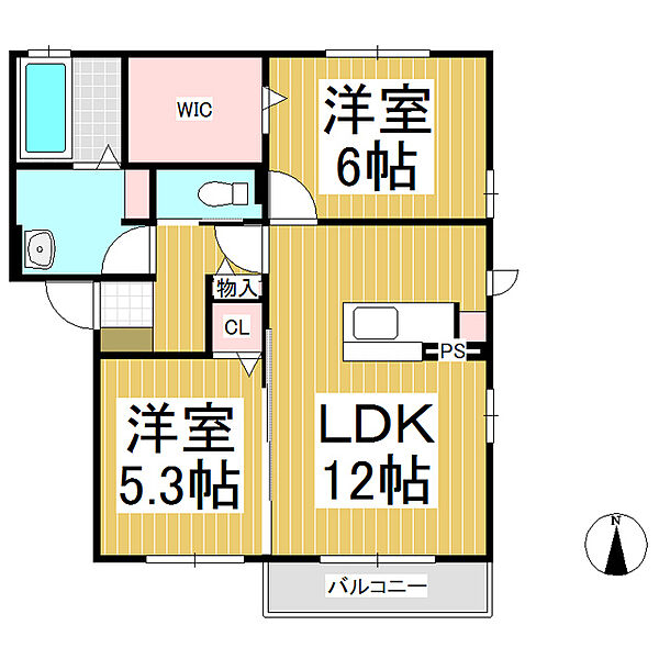 グランド　ソレーユ ｜長野県長野市大字高田(賃貸アパート2LDK・3階・57.98㎡)の写真 その2