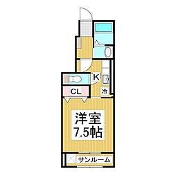 間取図画像 1K