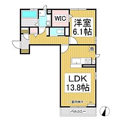 イーストレジデンス 1LDKの間取図画像
