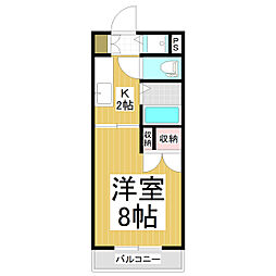 ハイツいちよし 1Kの間取図画像