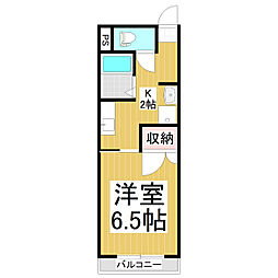 ピュア37 1Kの間取図画像