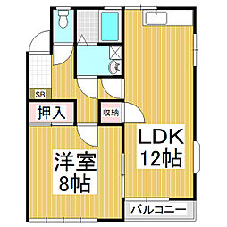 ドリームハイツ 1LDKの間取図画像